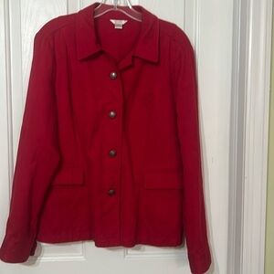 Christopher & Banks women’s lightweight jacket. Red. Size L
